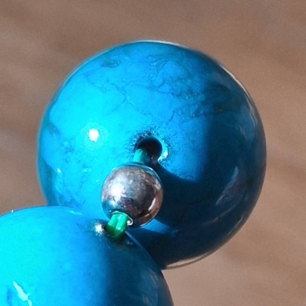 EUC Vintage ROC Sleeping Beauty Turquoise Graduated Bead Boho Necklace - Picture 4 of 7
